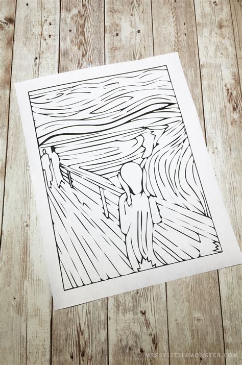 Edvard Munch The Scream Painting for Kids - printable included! - Messy ...