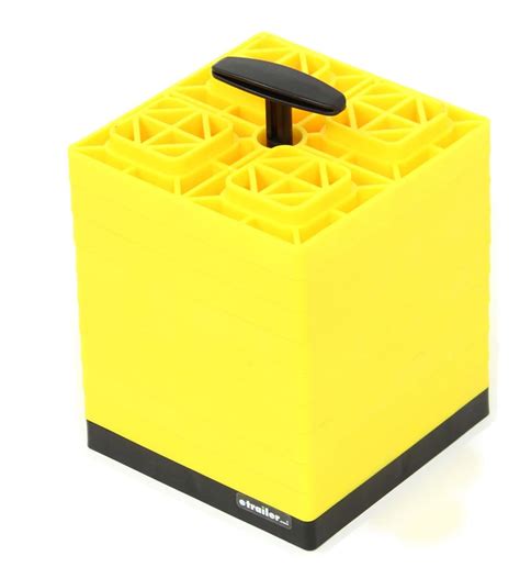 FasTen RV Leveling Blocks w/ Carrying Handle - 8-1/2" x 8-1/2" - Yellow ...