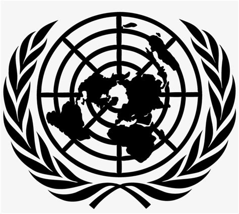 Un Logo Black - United Nations Logo Black And White PNG Image ...