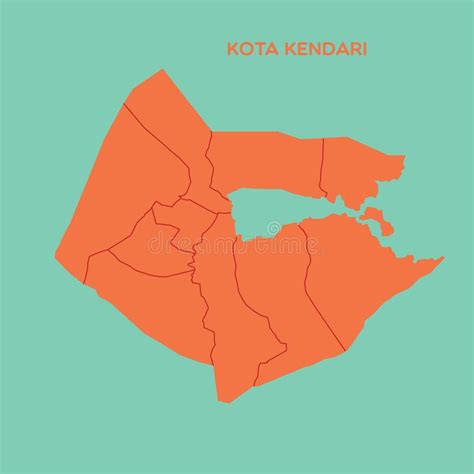 Map of kota kendari stock vector. Illustration of maps - 189449438