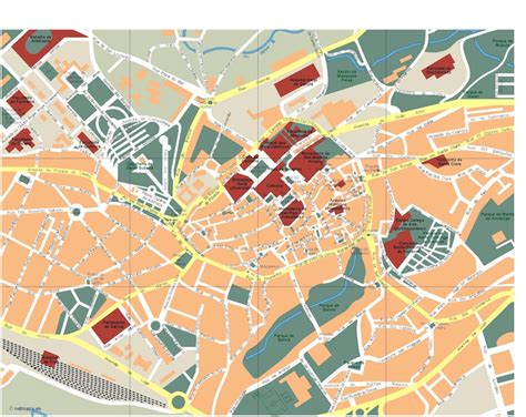 Santiago de Compostela Vector map. Eps Illustrator Map | Vector World Maps