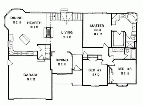 New 3 Bedroom Ranch House Floor Plans - New Home Plans Design