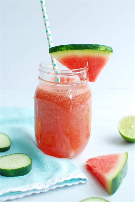 Refreshing Cucumber Watermelon Smoothie - Snacking in Sneakers