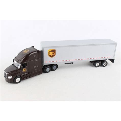 UPS Tractor Trailer, Brown and White - Daron GW68061 - 1/64 scale ...