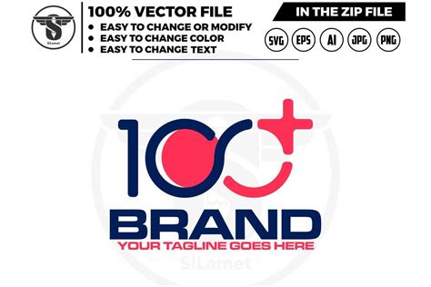 100 Plus Logo - 100+ Logo Graphic by slLametDesigns · Creative Fabrica