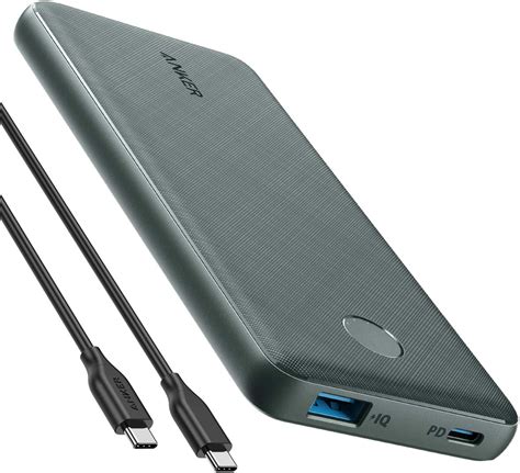 Anker PowerCore Slim 10000 PD Green, 10000mAh Portable Charger USB-C ...