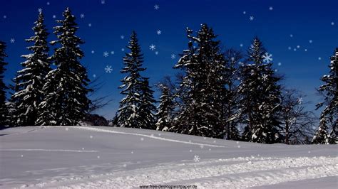 Snowy Christmas Scenes Wallpaper - WallpaperSafari