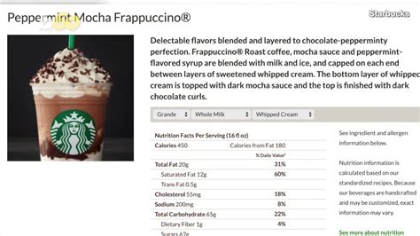 Starbucks Frappuccino Nutrition Label Labels Database | sexiezpix Web Porn