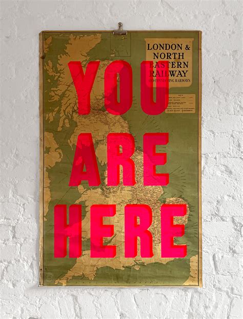 You Are Here - Vintage Map North Eastern Railway by Dave Buonaguidi ...