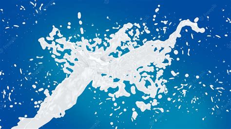 Free Photo | Milk splash on blue background