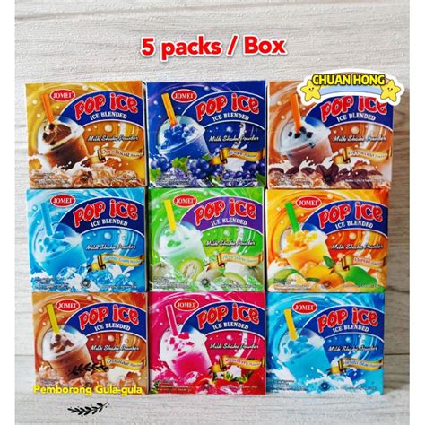 Pop Ice Ice Blended Serbuk Ice Blended 5 Boxes / Outer (Offer) | Shopee ...