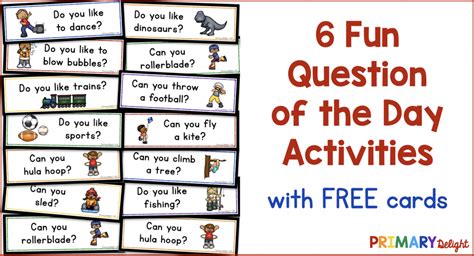 6 Fun Question of the Day Activities – Primary Delight