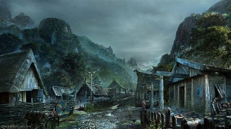 Viking Village Concept Art