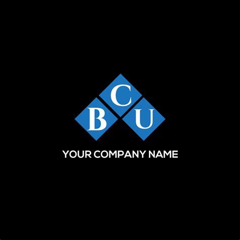 BCU letter logo design on BLACK background. BCU creative initials ...