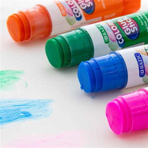 8g / 0.28 Oz Washable Colored Glue Stick (4/Pack) - Crown Office Supplies