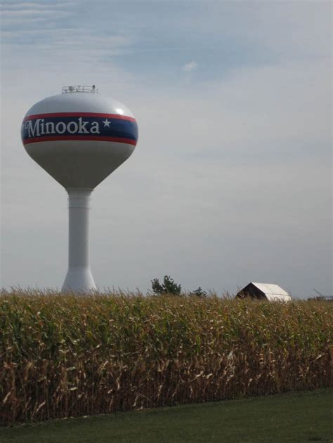 Minooka, IL : Minooka corn and water tower photo, picture, image ...