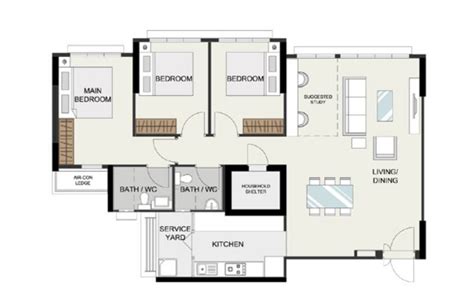 Hdb Bto 2 Room Flat Floor Plan | Viewfloor.co