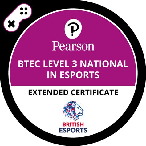 Pearson BTEC Level 3 National Extended Certificate in Esports - Credly