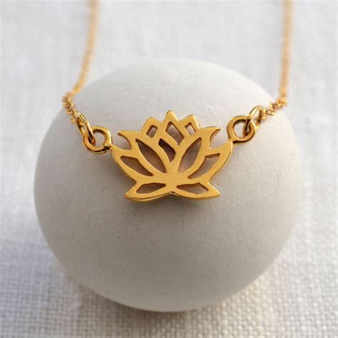 gold lotus flower necklace by lily charmed | notonthehighstreet.com