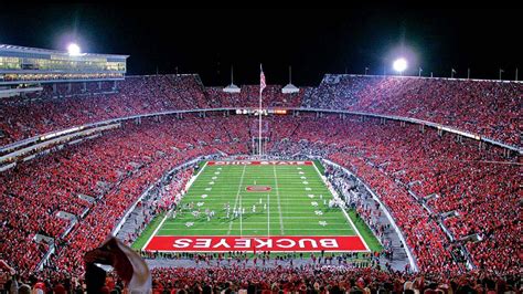 Buckeyes Ohio State Stadium With Players And Audience HD Ohio State ...