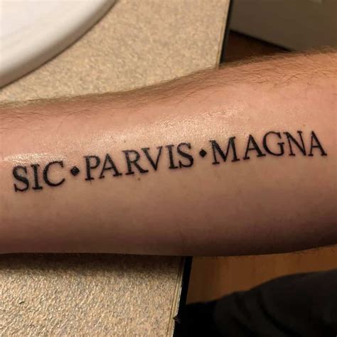 Top 101 Best Sic Parvis Magna Tattoo Ideas - [2021 Inspiration Guide]