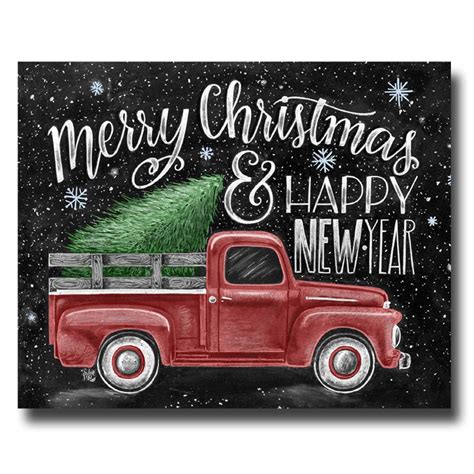 Merry Christmas Sign Merry Christmas & Happy New Year | Etsy ...