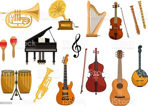 Vector Icons Of Musical Instruments Stock Illustration - Download Image ...