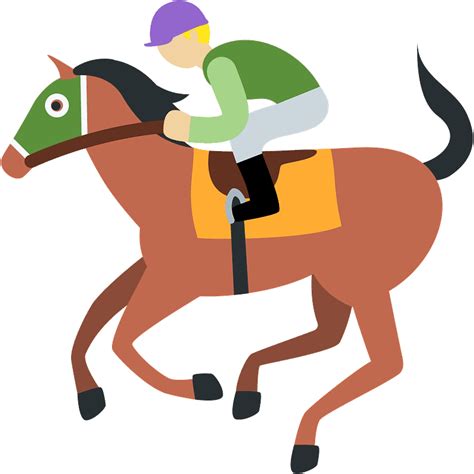 Horse racing emoji clipart. Free download transparent .PNG | Creazilla