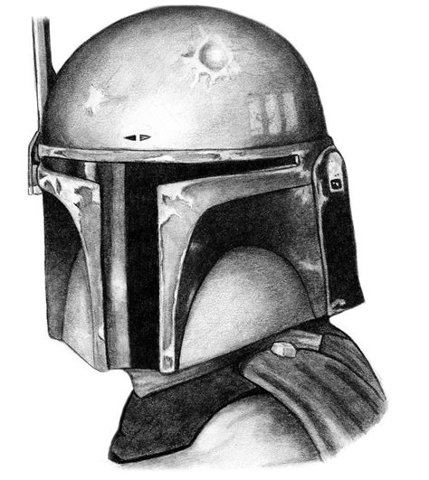 Boba Fett Helmet Drawing at PaintingValley.com | Explore collection of ...