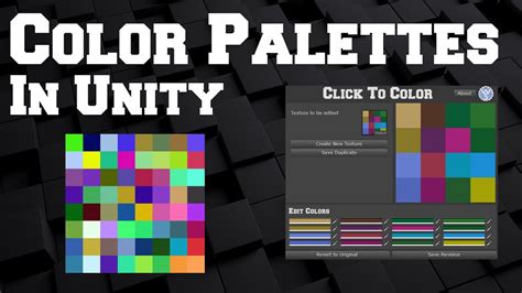 Low Poly Color Palettes in Unity? Free Editor Tool! - YouTube