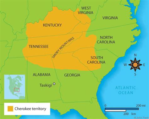 The Cherokee owned and controlled all the southern states before the ...