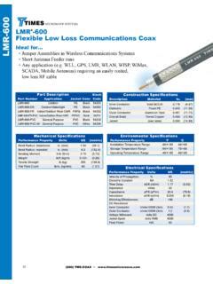 LMR-600 cable specifications - Times Microwave / lmr-600-cable ...