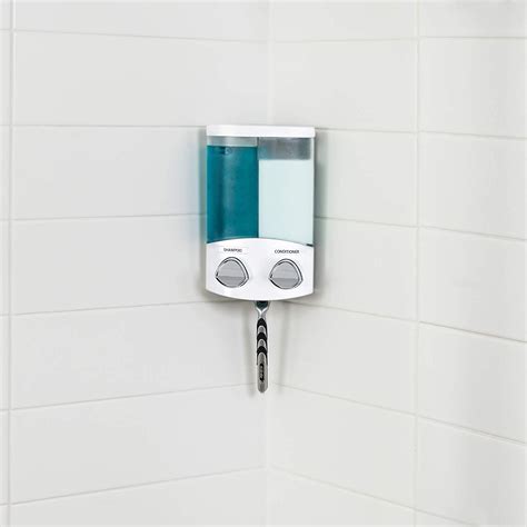 Two Chamber Corner Shower Caddy Dispenser – All About Tidy