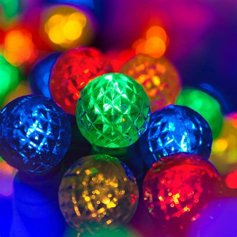 70 G12 Multicolor Ball Lights, 24 ft LED Christmas Lights Multicolor ...