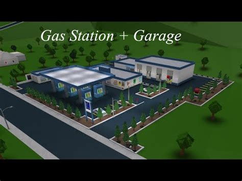 Gas Station And Garage Speed Build - Roblox Bloxburg - YouTube