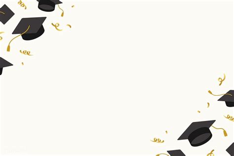 🔥 Free Download Graduation Background With Mortar Boards Vector Image ...