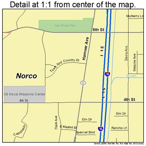 Norco California Street Map 0651560