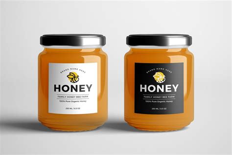 Honey Jar Labels Template, Jam Jar Label Stickers, Customizable Honey ...