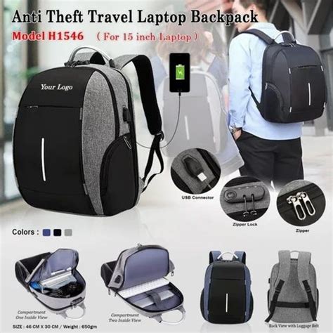 Anti Theft Laptop Backpack at Rs 610/piece | Laptop and Sports Bag in ...