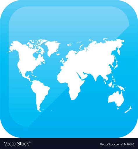 Color square frame with world map Royalty Free Vector Image