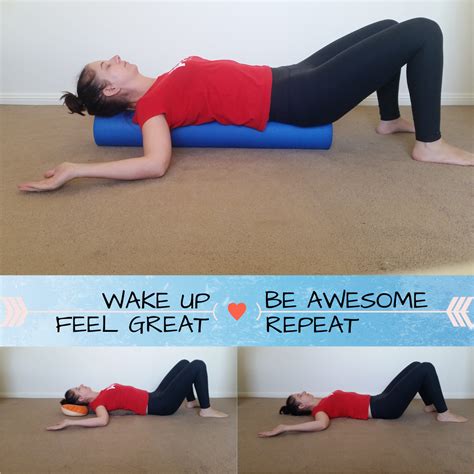 Supine chest opening stretch - feel great in between yoga or massage ...