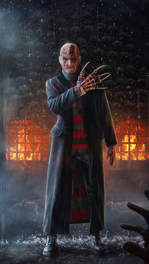 Download Freddy Krueger In Fire Wallpaper | Wallpapers.com