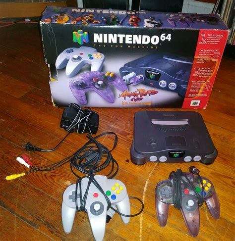 Nintendo 64 N64 By no manner Atomic Red Controller Console Bundle with ...