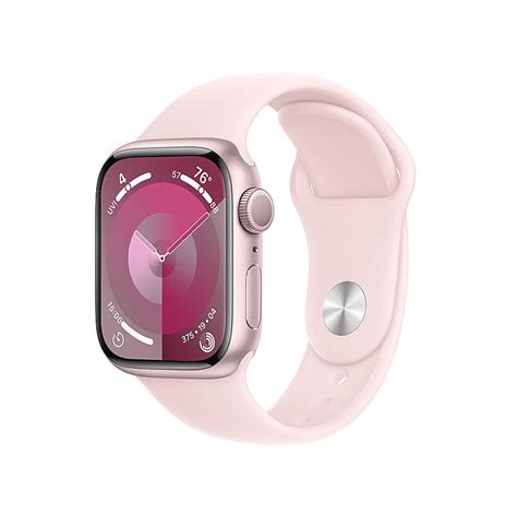 Apple Watch Series 9 (GPS) 41mm Pink Aluminum Case with Light Pink ...