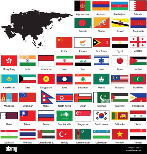 Asian Flags Nombre De Paises Banderas Del Mundo Paises Y Sus Banderas ...