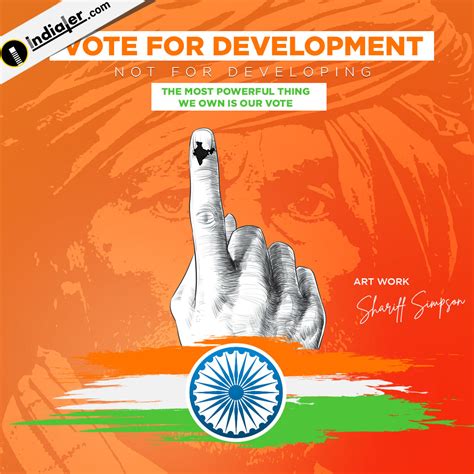 Vote for Development Instagram election banner template - Indiater