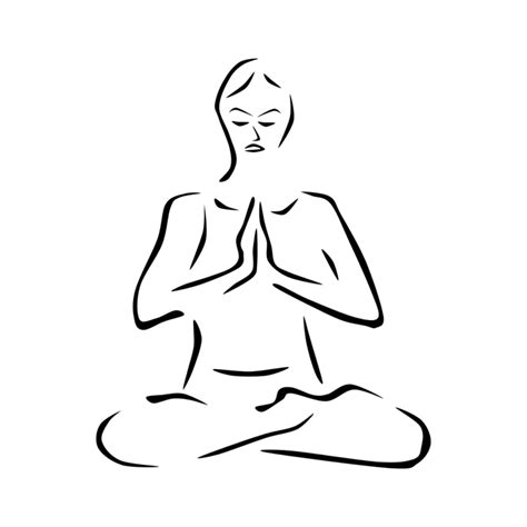 Yoga Clip Art Black And White