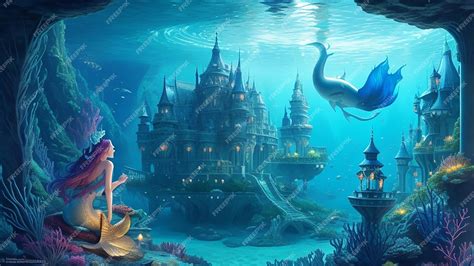 Premium AI Image | Mermaid Kingdom Beneath the Waves