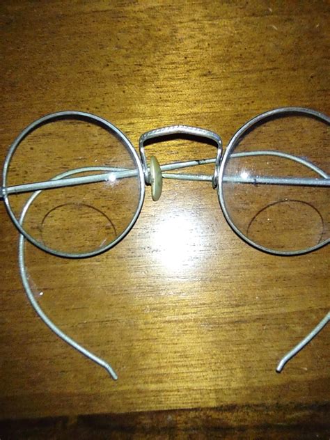 Antique Silver Wire Rim Round Reading Glasses | eBay