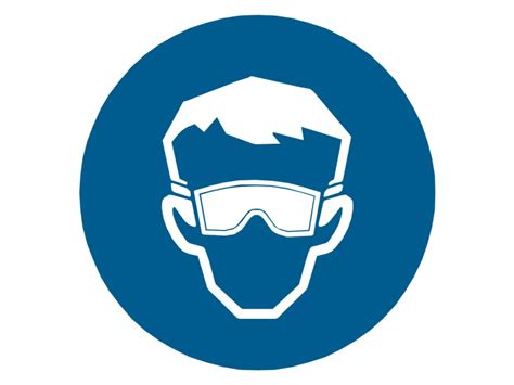 Safety Goggles Mandatory Pictogram Vector PNG vector in SVG, PDF, AI ...